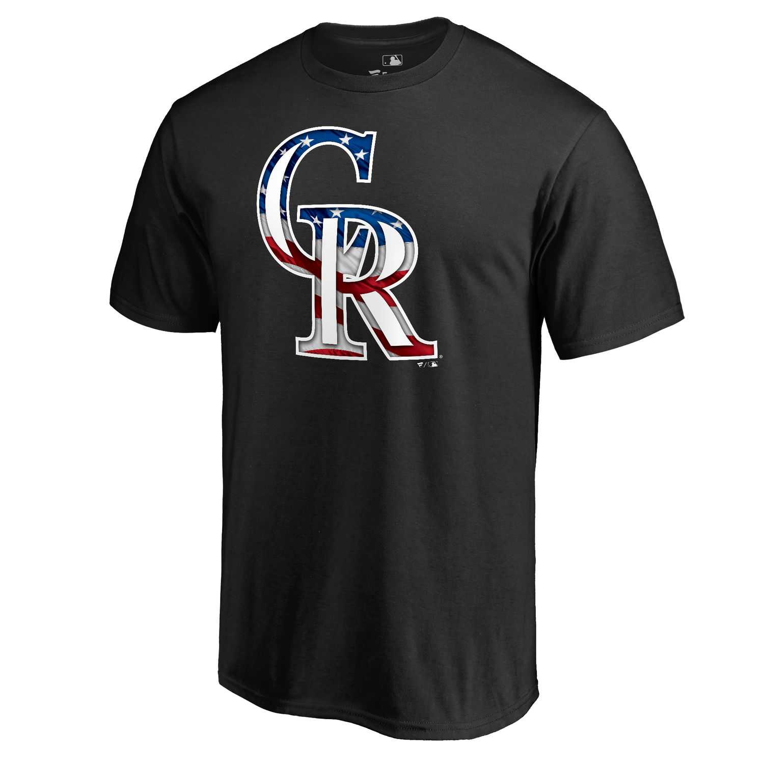 Colorado Rockies Black Banner Wave II T Shirt,We sell and wholesale Colorado Rockies Black Banner Wave II T Shirt on line form chian!