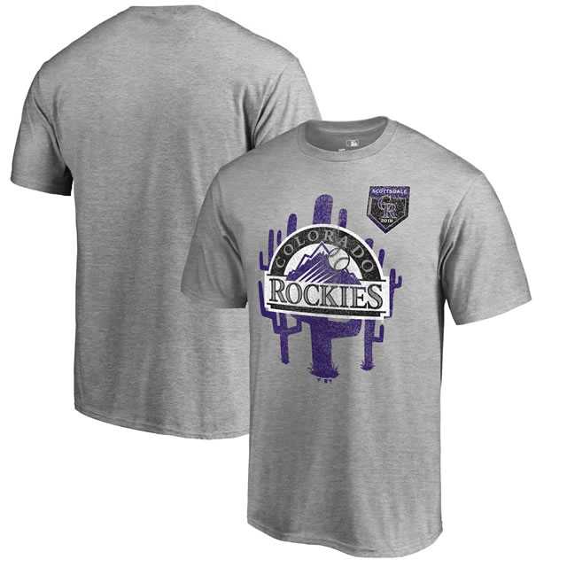 Colorado Rockies Fanatics Branded 2018 MLB Spring Training Vintage T Shirt Heather Gray,We sell and wholesale Colorado Rockies Fanatics Branded 2018 MLB Spring Training Vintage T Shirt Heather Gray on line form chian!