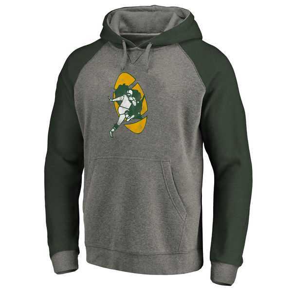 Green Bay Packers NFL Pro Line by Fanatics Branded Gray  Green Throwback Logo Tri-Blend Raglan Pullover Hoodie 90Hou,We sell and wholesale Green Bay Packers NFL Pro Line by Fanatics Branded Gray  Green Throwback Logo Tri-Blend Raglan Pullover Hoodie 90Hou on line form chian!