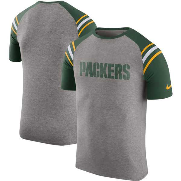 Green Bay Packers Nike Enzyme Shoulder Stripe Raglan T-Shirt - Heathered Gray,We sell and wholesale Green Bay Packers Nike Enzyme Shoulder Stripe Raglan T-Shirt - Heathered Gray on line form chian!