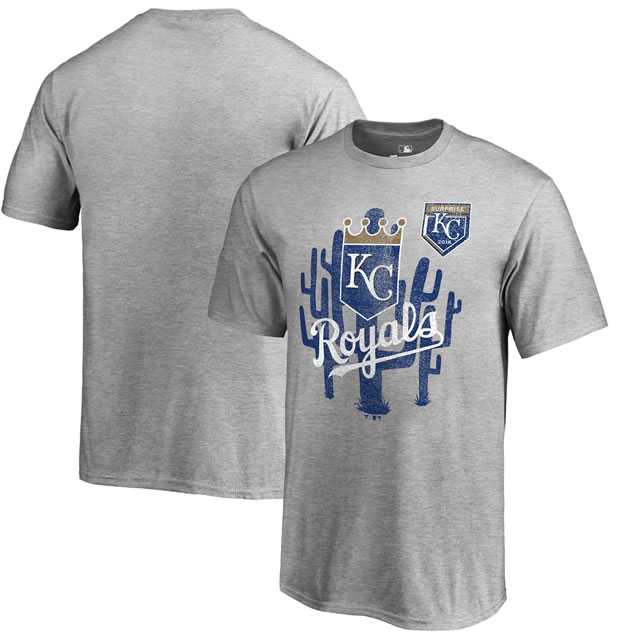 Kansas City Royals Fanatics Branded 2018 MLB Spring Training Vintage T Shirt Heather Gray,We sell and wholesale Kansas City Royals Fanatics Branded 2018 MLB Spring Training Vintage T Shirt Heather Gray on line form chian!