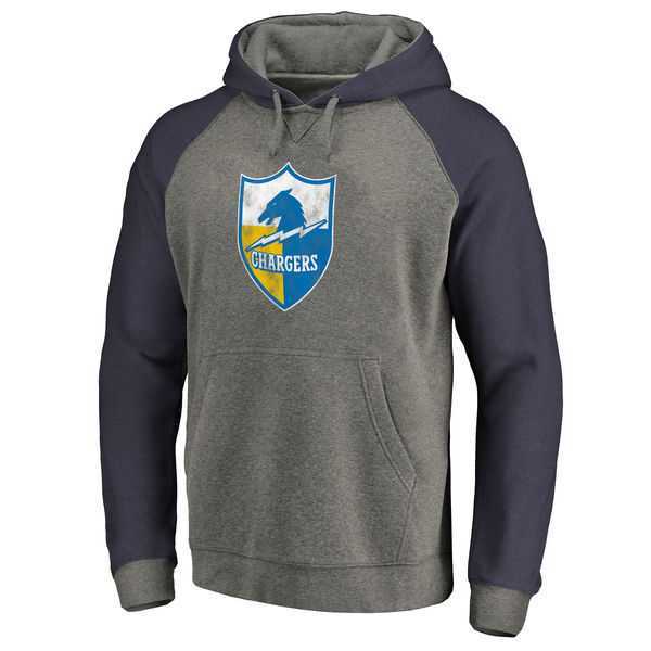 Los Angeles Chargers NFL Pro Line by Fanatics Branded Gray Navy Throwback Logo Tri-Blend Raglan Pullover Hoodie 90Hou,We sell and wholesale Los Angeles Chargers NFL Pro Line by Fanatics Branded Gray Navy Throwback Logo Tri-Blend Raglan Pullover Hoodie 90Hou on line form chian!