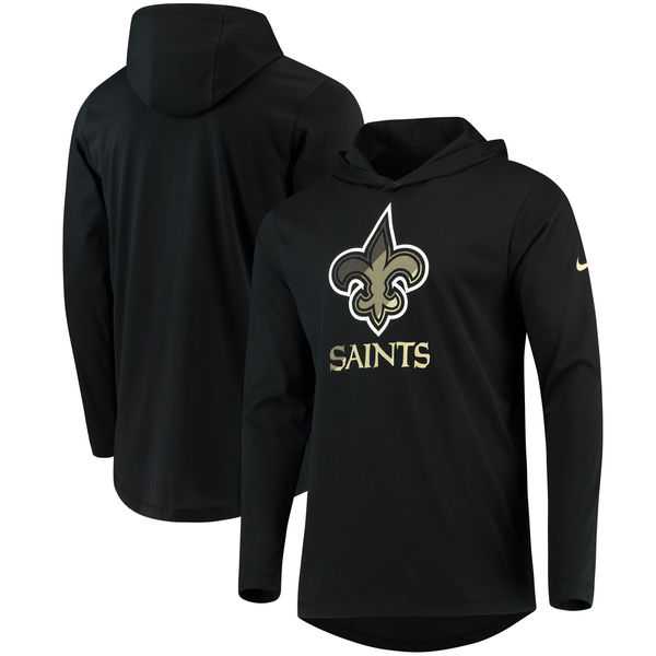 New Orleans Saints Nike Blend Performance Hooded Long Sleeve T-Shirt Black,We sell and wholesale New Orleans Saints Nike Blend Performance Hooded Long Sleeve T-Shirt Black on line form chian!