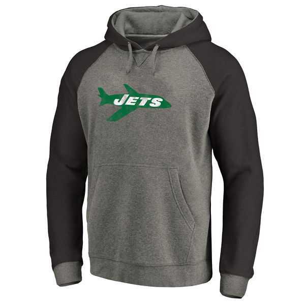 New York Jets NFL Pro Line by Fanatics Branded Gray  Black Throwback Logo Tri-Blend Raglan Pullover Hoodie 90Hou,We sell and wholesale New York Jets NFL Pro Line by Fanatics Branded Gray  Black Throwback Logo Tri-Blend Raglan Pullover Hoodie 90Hou on line form chian!