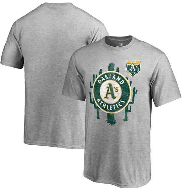 Oakland Athletics Fanatics Branded 2018 MLB Spring Training Vintage T Shirt Heather Gray,We sell and wholesale Oakland Athletics Fanatics Branded 2018 MLB Spring Training Vintage T Shirt Heather Gray on line form chian!