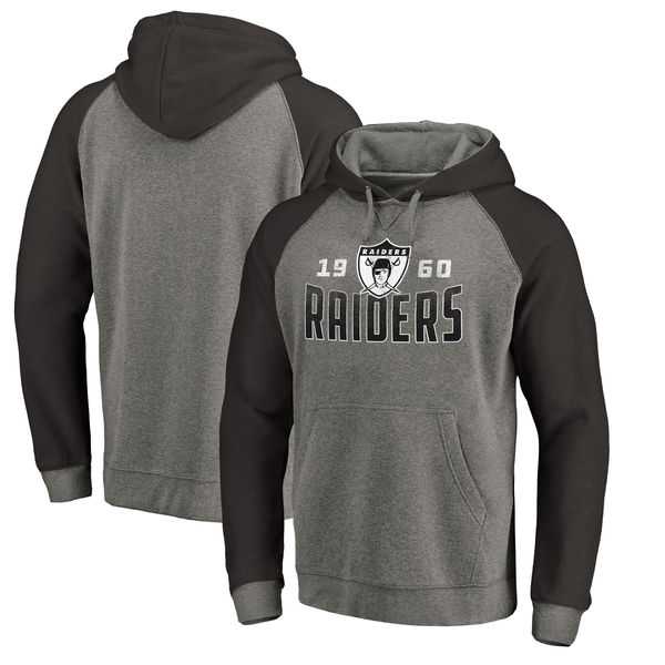 Oakland Raiders NFL Pro Line by Fanatics Branded Timeless Collection Antique Stack Tri-Blend Raglan Pullover Hoodie Ash,We sell and wholesale Oakland Raiders NFL Pro Line by Fanatics Branded Timeless Collection Antique Stack Tri-Blend Raglan Pullover Hoodie Ash on line form chian!