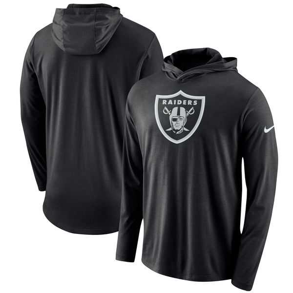 Oakland Raiders Nike Blend Performance Hooded Long Sleeve T-Shirt Black,We sell and wholesale Oakland Raiders Nike Blend Performance Hooded Long Sleeve T-Shirt Black on line form chian!