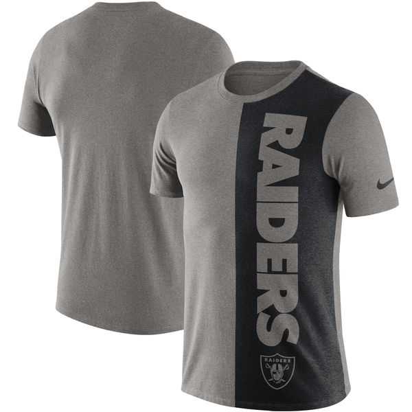 Oakland Raiders Nike Coin Flip Tri-Blend T-Shirt - Heathered GrayBlack,We sell and wholesale Oakland Raiders Nike Coin Flip Tri-Blend T-Shirt - Heathered GrayBlack on line form chian!