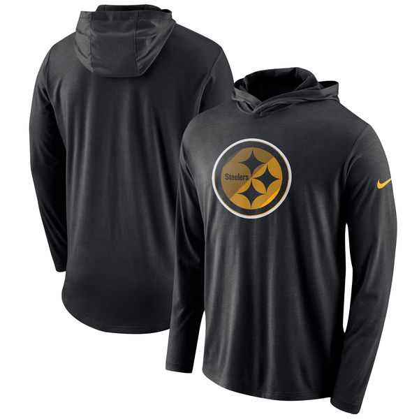 Pittsburgh Steelers Nike Blend Performance Hooded Long Sleeve T-Shirt Black,We sell and wholesale Pittsburgh Steelers Nike Blend Performance Hooded Long Sleeve T-Shirt Black on line form chian!