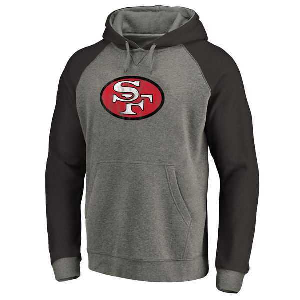 San Francisco 49ers NFL Pro Line by Fanatics Branded Gray Black Throwback Logo Big Tall Tri Blend Raglan Pullover Hoodie 90Hou,We sell and wholesale San Francisco 49ers NFL Pro Line by Fanatics Branded Gray Black Throwback Logo Big Tall Tri Blend Raglan Pullover Hoodie 90Hou on line form chian!