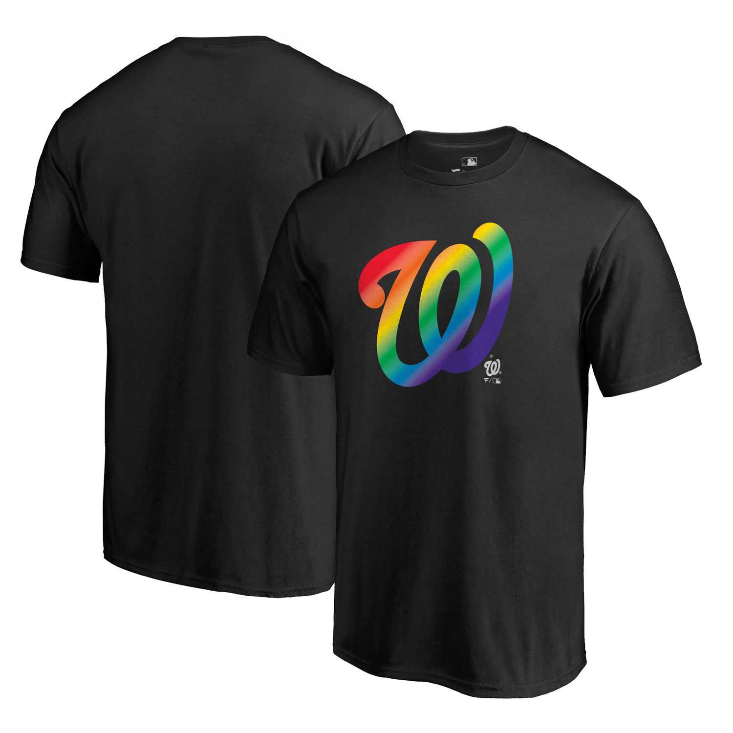 Washington Nationals Fanatics Branded Pride Black T Shirt,We sell and wholesale Washington Nationals Fanatics Branded Pride Black T Shirt on line form chian!