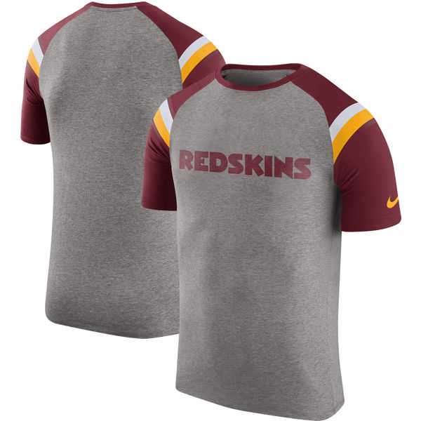 Washington Redskins Nike Enzyme Shoulder Stripe Raglan T-Shirt - Heathered Gray,We sell and wholesale Washington Redskins Nike Enzyme Shoulder Stripe Raglan T-Shirt - Heathered Gray on line form chian!