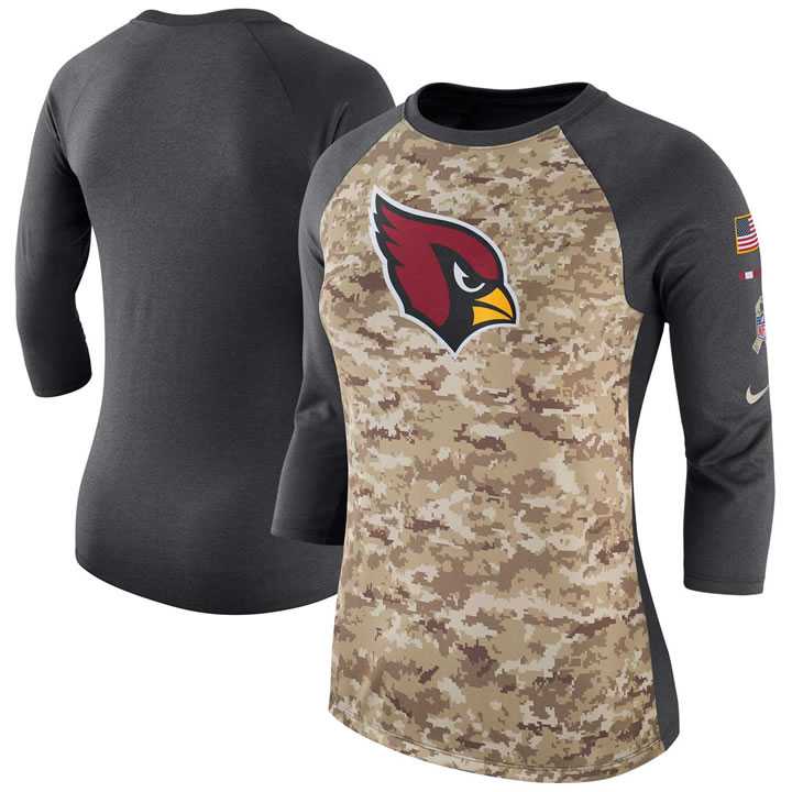 Women Arizona Cardinals Nike Camo Charcoal Salute to Service Legend Three-Quarter Raglan Sleeve T-Shirt 90Hou,We sell and wholesale Women Arizona Cardinals Nike Camo Charcoal Salute to Service Legend Three-Quarter Raglan Sleeve T-Shirt 90Hou on line form chian!