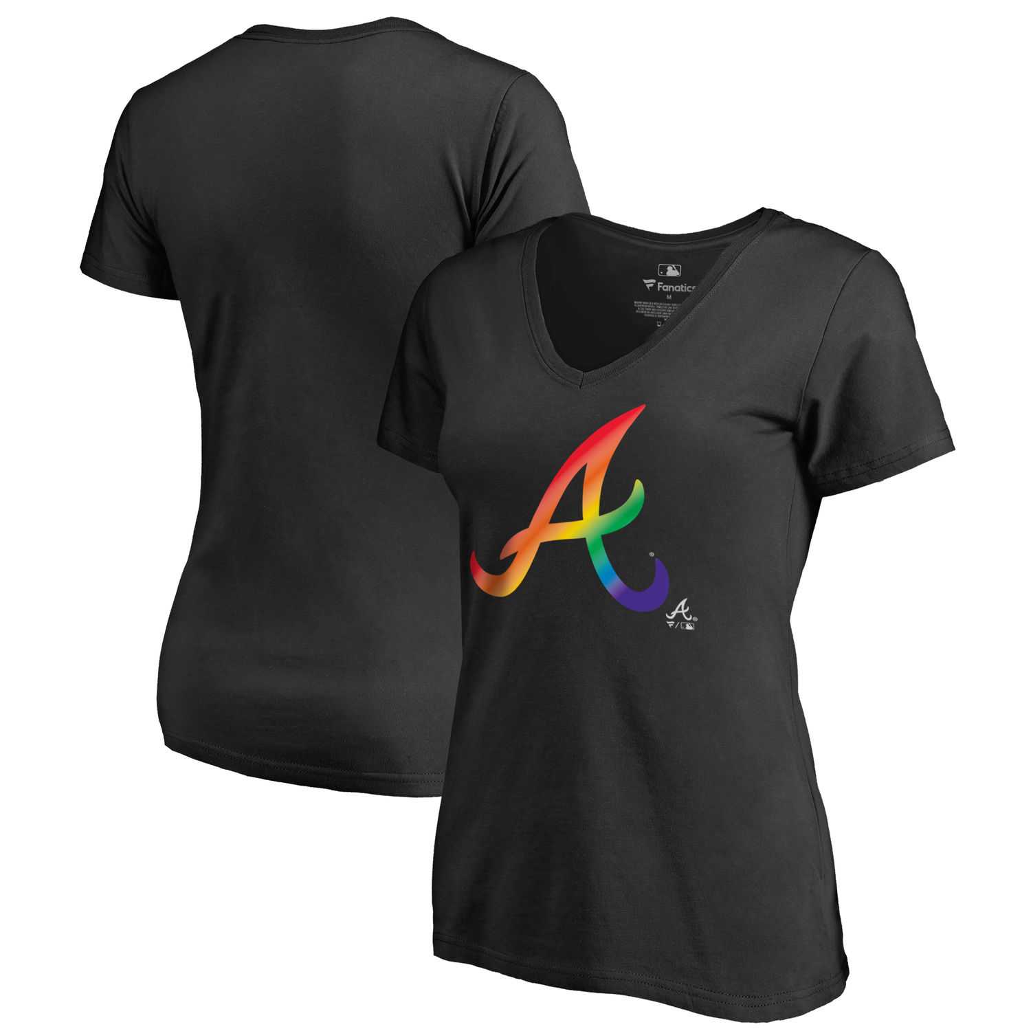 Women Atlanta Braves Fanatics Branded Pride Black T Shirt Fyun,We sell and wholesale Women Atlanta Braves Fanatics Branded Pride Black T Shirt Fyun on line form chian!