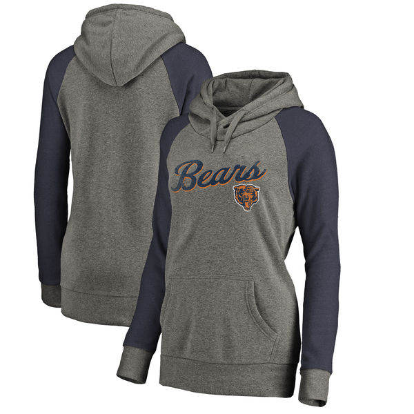 Women Chicago Bears NFL Pro Line by Fanatics Branded Timeless Collection Rising Script Plus Size Tri-Blend Hoodie - Ash,We sell and wholesale Women Chicago Bears NFL Pro Line by Fanatics Branded Timeless Collection Rising Script Plus Size Tri-Blend Hoodie - Ash on line form chian!
