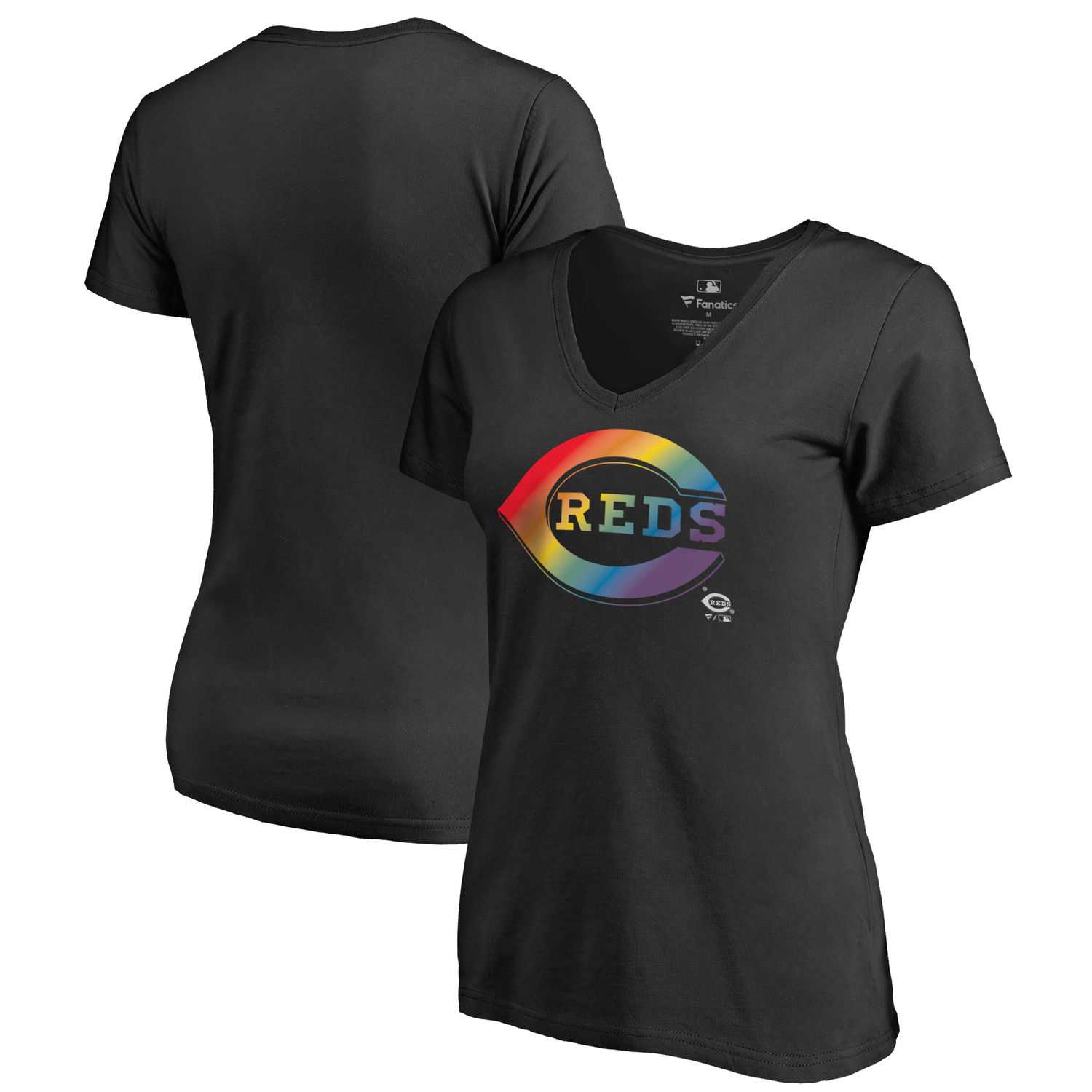 Women Cincinnati Reds Fanatics Branded Pride Black T Shirt Fyun,We sell and wholesale Women Cincinnati Reds Fanatics Branded Pride Black T Shirt Fyun on line form chian!