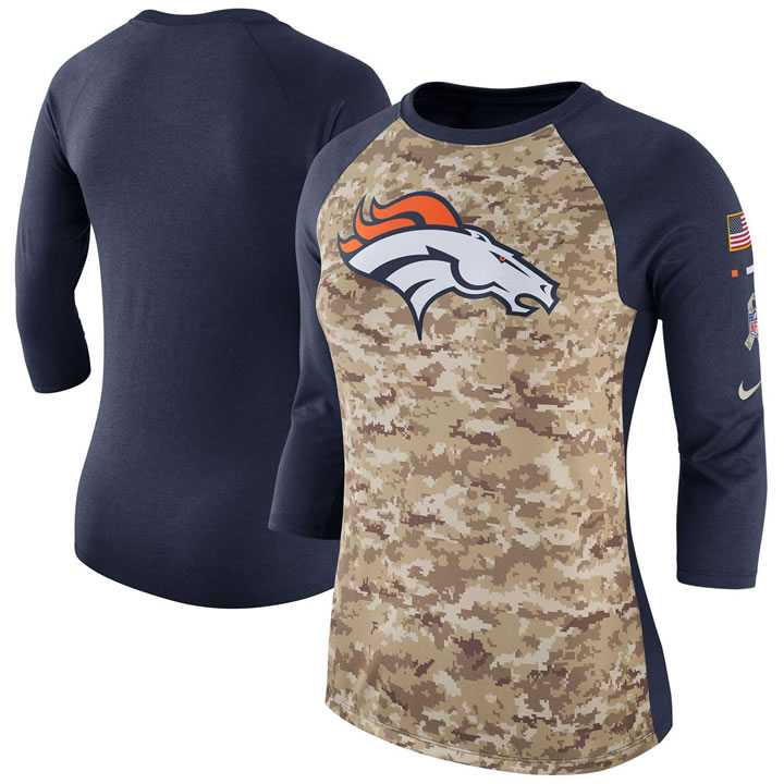 Women Denver Broncos Nike Camo Navy Salute to Service Legend Three-Quarter Raglan Sleeve T-Shir 90Hou,We sell and wholesale Women Denver Broncos Nike Camo Navy Salute to Service Legend Three-Quarter Raglan Sleeve T-Shir 90Hou on line form chian!