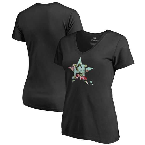 Women Houston Astros Fanatics Branded Lovely V Neck T-Shirt Black Fyun,We sell and wholesale Women Houston Astros Fanatics Branded Lovely V Neck T-Shirt Black Fyun on line form chian!
