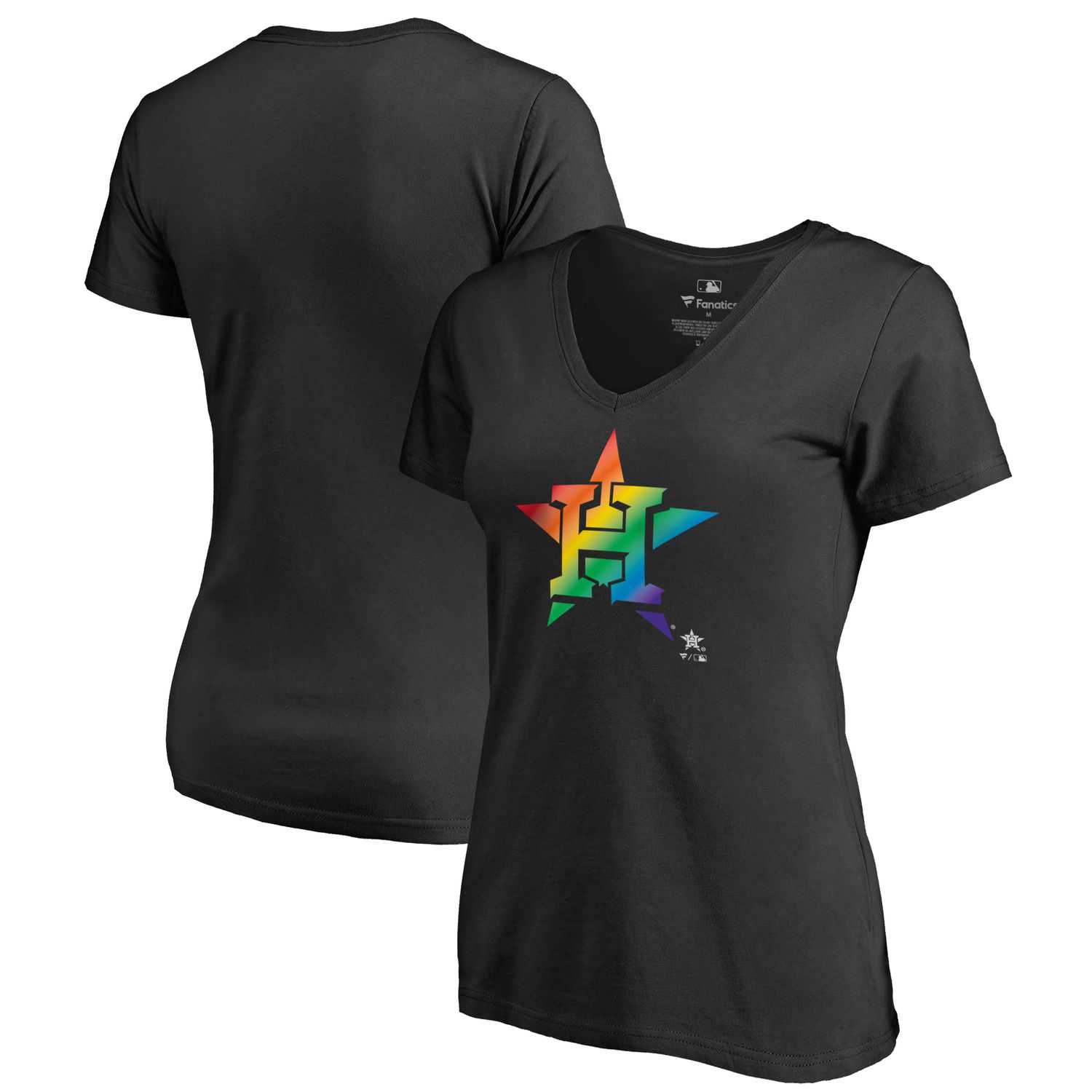 Women Houston Astros Fanatics Branded Pride Black T Shirt Fyun,We sell and wholesale Women Houston Astros Fanatics Branded Pride Black T Shirt Fyun on line form chian!