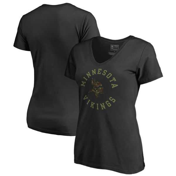 Women Minnesota Vikings NFL Pro Line by Fanatics Branded Camo Collection Liberty Plus Size V Neck T-Shirt Black,We sell and wholesale Women Minnesota Vikings NFL Pro Line by Fanatics Branded Camo Collection Liberty Plus Size V Neck T-Shirt Black on line form chian!