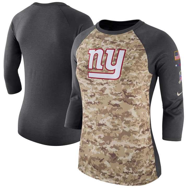 Women New York Giants Nike Camo Charcoal Salute to Service Legend Three-Quarter Raglan Sleeve T-Shirt 90Hou,We sell and wholesale Women New York Giants Nike Camo Charcoal Salute to Service Legend Three-Quarter Raglan Sleeve T-Shirt 90Hou on line form chian!