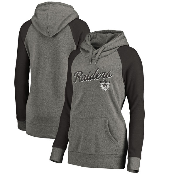 Women Oakland Raiders NFL Pro Line by Fanatics Branded Timeless Collection Rising Script Plus Size Tri-Blend Hoodie - Ash,We sell and wholesale Women Oakland Raiders NFL Pro Line by Fanatics Branded Timeless Collection Rising Script Plus Size Tri-Blend Hoodie - Ash on line form chian!