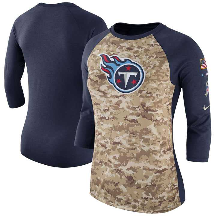 Women Tennessee Titans Nike Camo Navy Salute to Service Legend Three-Quarter Raglan Sleeve T-Shirt 90Hou,We sell and wholesale Women Tennessee Titans Nike Camo Navy Salute to Service Legend Three-Quarter Raglan Sleeve T-Shirt 90Hou on line form chian!