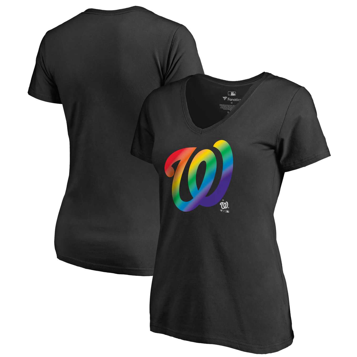 Women Washington Nationals Fanatics Branded Pride Black T Shirt Fyun,We sell and wholesale Women Washington Nationals Fanatics Branded Pride Black T Shirt Fyun on line form chian!