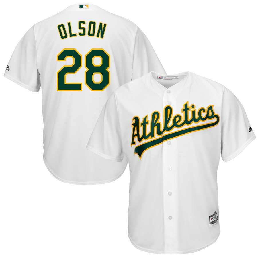 Athletics 28 Matt Olson White Cool Base Jersey,We sell and wholesale Athletics 28 Matt Olson White Cool Base Jersey on line form chian!
