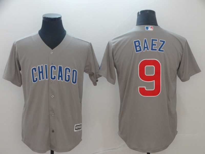 Cubs 9 Javier Baez Gray Cool Base Jersey,We sell and wholesale Cubs 9 Javier Baez Gray Cool Base Jersey on line form chian!