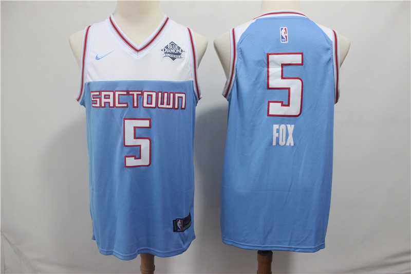 Kings 5 De'Aaron Fox Light Blue City Edition Nike Swingman Jersey,We sell and wholesale Kings 5 De'Aaron Fox Light Blue City Edition Nike Swingman Jersey on line form chian!