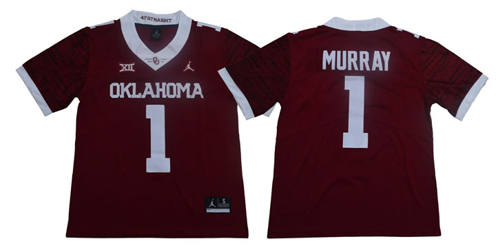 Oklahoma Sooners 1 Kyler Murray Red 47 Game Winning Streak College Football Jersey,We sell and wholesale Oklahoma Sooners 1 Kyler Murray Red 47 Game Winning Streak College Football Jersey on line form chian!