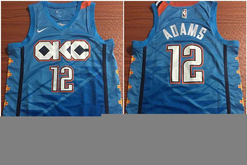 Thunder 12 Steven Adams Blue City Edition Nike Swingman Jersey,We sell and wholesale Thunder 12 Steven Adams Blue City Edition Nike Swingman Jersey on line form chian!