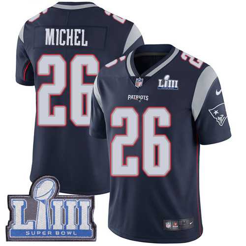 Nike Patriots 26 Sony Michel Navy 2019 Super Bowl LIII Vapor Untouchable Limited Jersey,We sell and wholesale Nike Patriots 26 Sony Michel Navy 2019 Super Bowl LIII Vapor Untouchable Limited Jersey on line form chian!