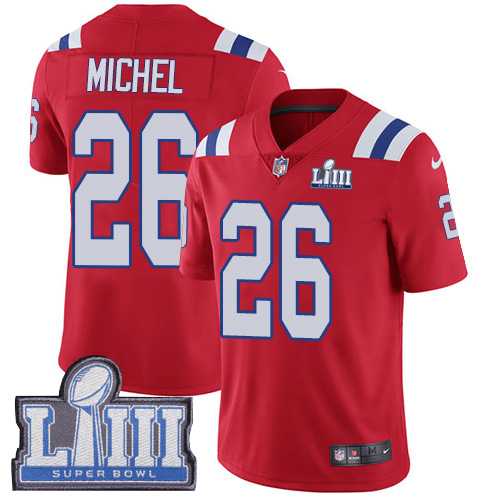 Nike Patriots 26 Sony Michel Red 2019 Super Bowl LIII Vapor Untouchable Limited Jersey,We sell and wholesale Nike Patriots 26 Sony Michel Red 2019 Super Bowl LIII Vapor Untouchable Limited Jersey on line form chian!