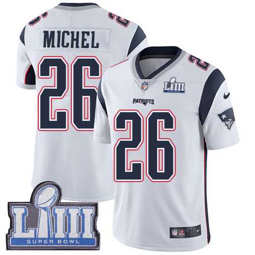 Nike Patriots 26 Sony Michel White 2019 Super Bowl LIII Vapor Untouchable Limited Jersey,We sell and wholesale Nike Patriots 26 Sony Michel White 2019 Super Bowl LIII Vapor Untouchable Limited Jersey on line form chian!