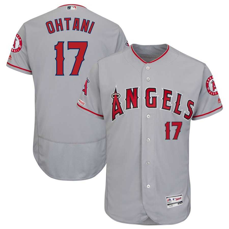 Angels 17 Shohei Ohtani Gray 150th Patch Flexbase Jersey Dzhi,We sell and wholesale Angels 17 Shohei Ohtani Gray 150th Patch Flexbase Jersey Dzhi on line form chian!