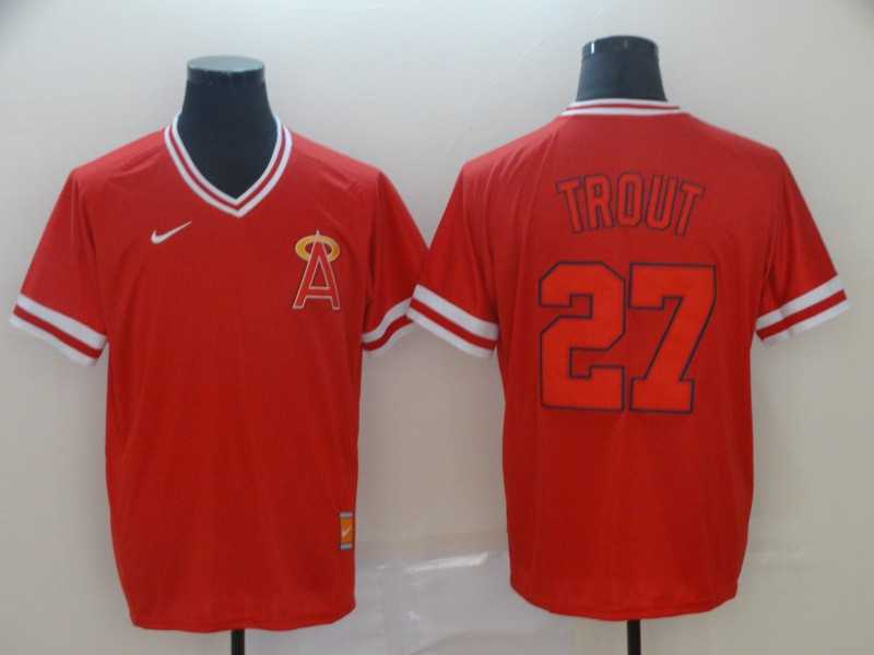 Angels 27 Mike Trout Red Throwback Jersey,We sell and wholesale Angels 27 Mike Trout Red Throwback Jersey on line form chian!