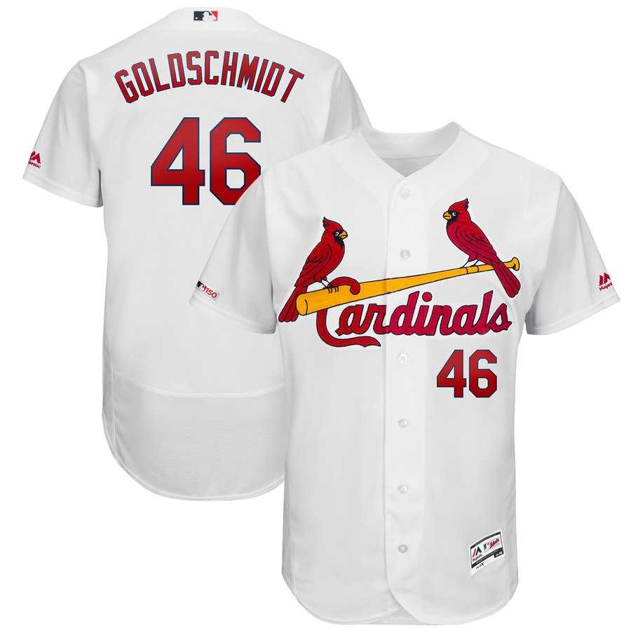 Cardinals 46 Paul Goldschmidt White 150th Patch Flexbase Jersey Dzhi,We sell and wholesale Cardinals 46 Paul Goldschmidt White 150th Patch Flexbase Jersey Dzhi on line form chian!
