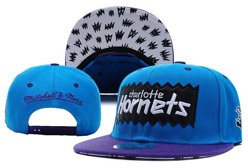 Hornets Team Logo Blue Mitchell & Ness Adjustable Hat LX,We sell and wholesale Hornets Team Logo Blue Mitchell & Ness Adjustable Hat LX on line form chian!