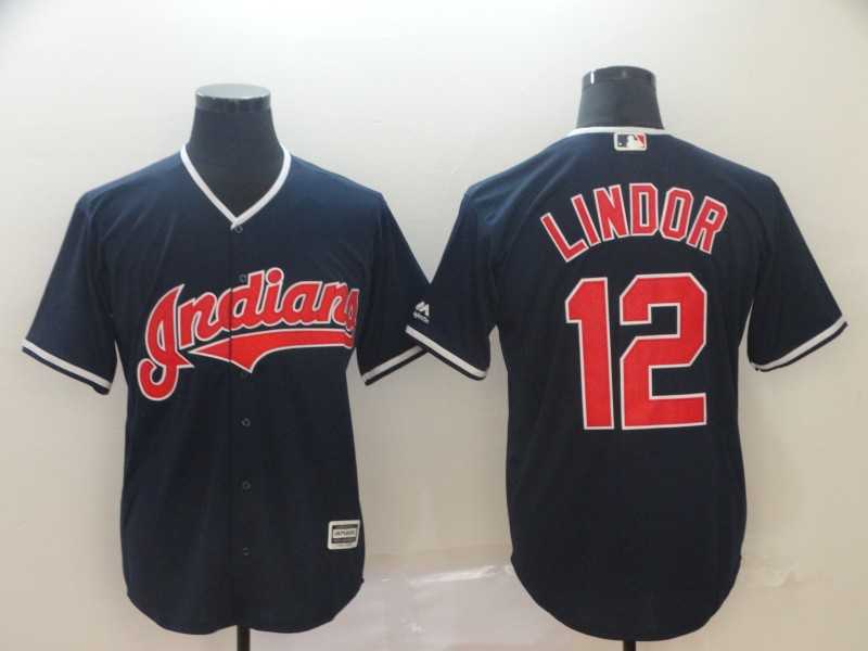 Indians 12 Francisco Lindor Navy Cool Base Jersey,We sell and wholesale Indians 12 Francisco Lindor Navy Cool Base Jersey on line form chian!