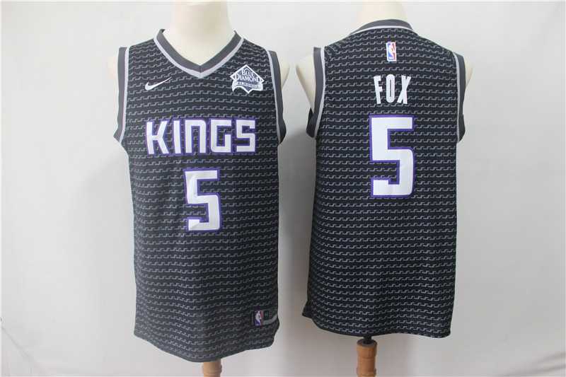 Kings 5 De'Aaron Fox Black Nike Swingman Jersey (1),We sell and wholesale Kings 5 De'Aaron Fox Black Nike Swingman Jersey (1) on line form chian!