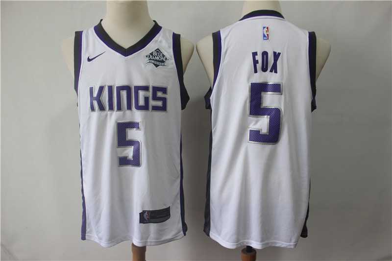 Kings 5 De'Aaron Fox White Nike Swingman Jersey,We sell and wholesale Kings 5 De'Aaron Fox White Nike Swingman Jersey on line form chian!