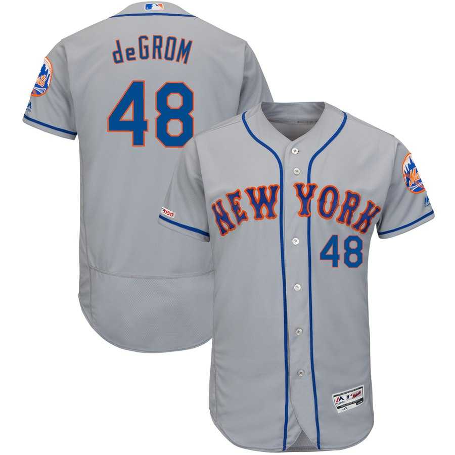 Mets 48 Jacob deGrom Gray 150th Patch Flexbase Jersey Dzhi,We sell and wholesale Mets 48 Jacob deGrom Gray 150th Patch Flexbase Jersey Dzhi on line form chian!