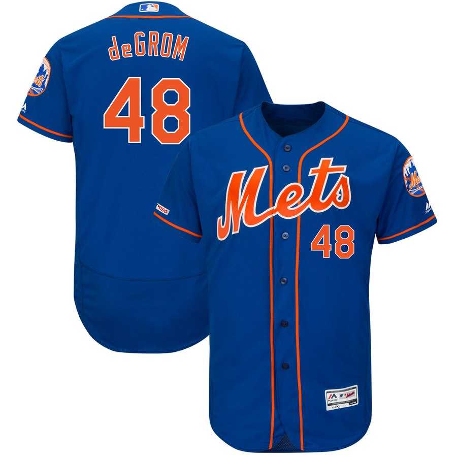 Mets 48 Jacob deGrom Royal 150th Patch Flexbase Jersey Dzhi,We sell and wholesale Mets 48 Jacob deGrom Royal 150th Patch Flexbase Jersey Dzhi on line form chian!
