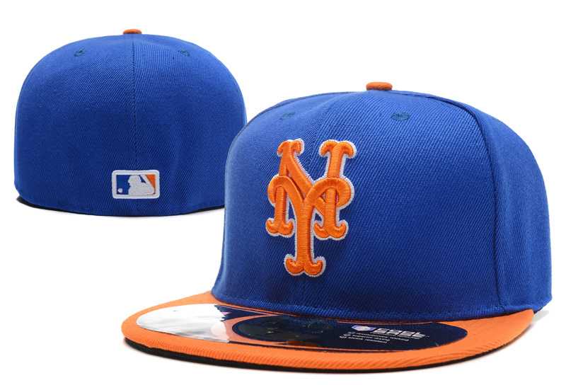 Mets Team Logo Royal Orange Fitted Hat LX,We sell and wholesale Mets Team Logo Royal Orange Fitted Hat LX on line form chian!