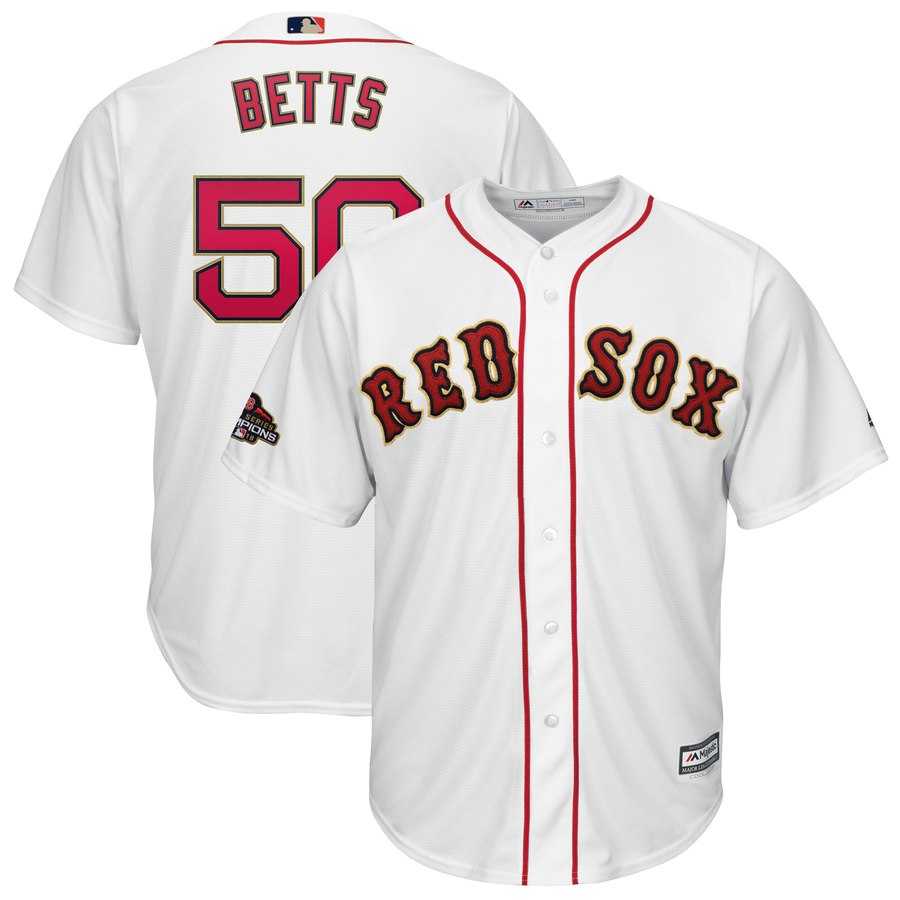 Red Sox 50 Mookie Betts White 2019 Gold Program Cool Base Jersey Dzhi,We sell and wholesale Red Sox 50 Mookie Betts White 2019 Gold Program Cool Base Jersey Dzhi on line form chian!