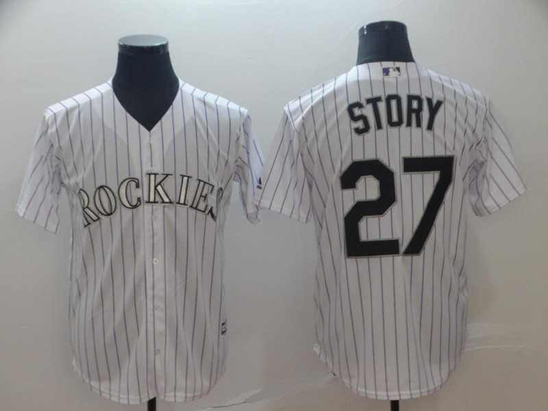 Rockies 27 Trevor Story White Cool Base Jersey,We sell and wholesale Rockies 27 Trevor Story White Cool Base Jersey on line form chian!