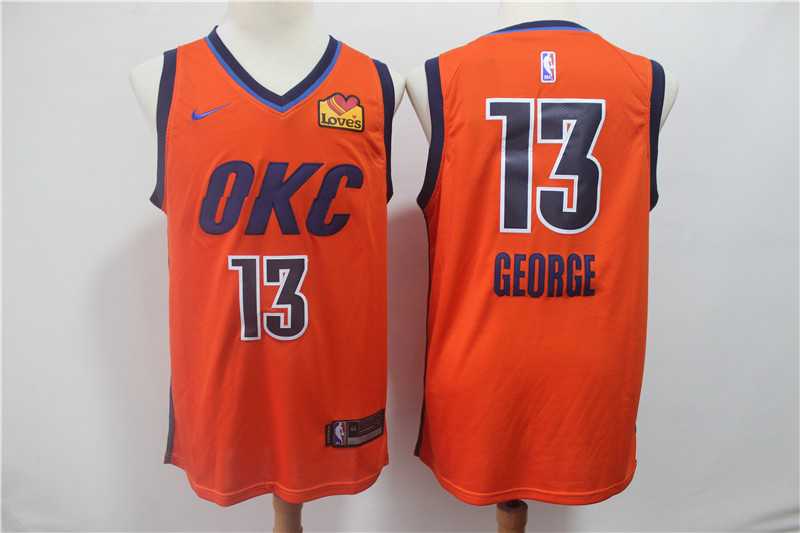 Thunder 13 Paul George Orange 2019 Earned Edition Nike Swingman Jersey,We sell and wholesale Thunder 13 Paul George Orange 2019 Earned Edition Nike Swingman Jersey on line form chian!