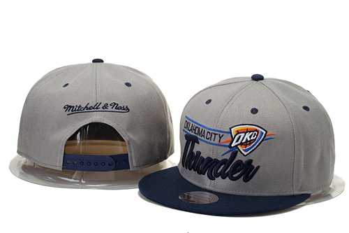 Thunder Team Logo Gray Mitchell & Ness Adjustable Hat GS,We sell and wholesale Thunder Team Logo Gray Mitchell & Ness Adjustable Hat GS on line form chian!